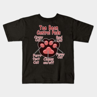 Toe Bean Cat Paw Pads Kitty Gamer Controller Kids T-Shirt